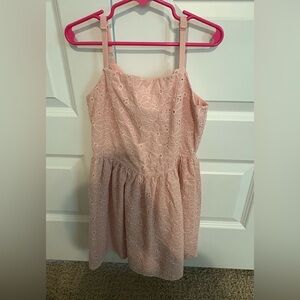 Art Class Pink Sleeveless Spaghetti Strap Sundress